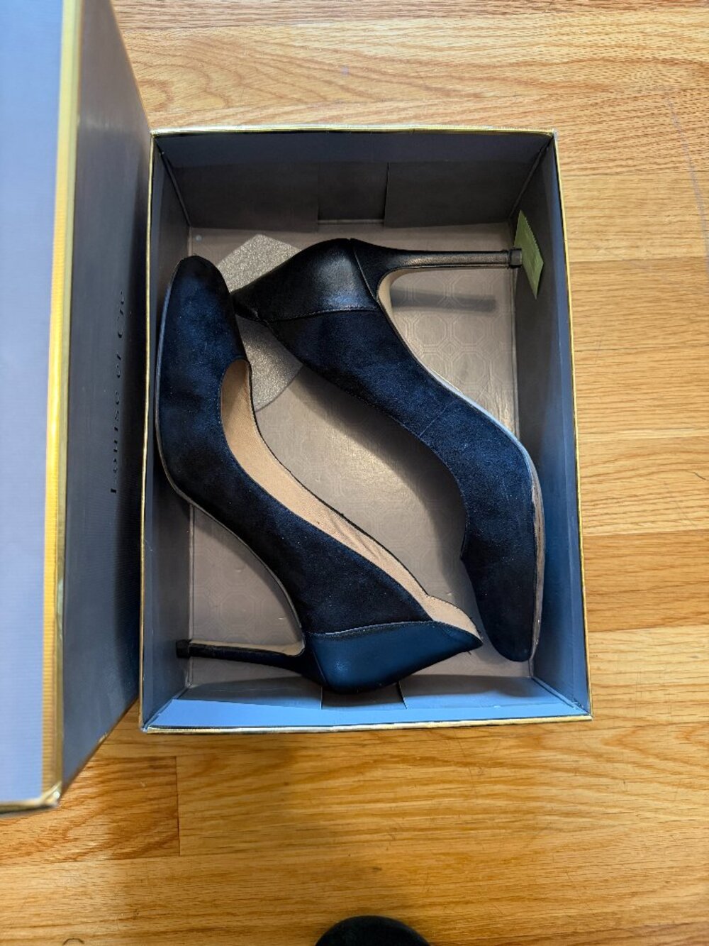 Louise et Cie Womens Black Stilleto Leather Heels